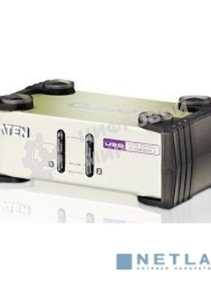 Переключатель ATEN KVM Switch CS82U-AT KVM-переключатель, VGA/SVGA+KBD+MOUSE, 1> 2 блока/порта/port PS2/USB, с KVM-шнурами PS2/USB 2х1.2м