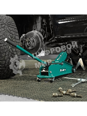 Домкрат гидравлический подкатной Сибртех 3 т, 192-532 мм, SUV