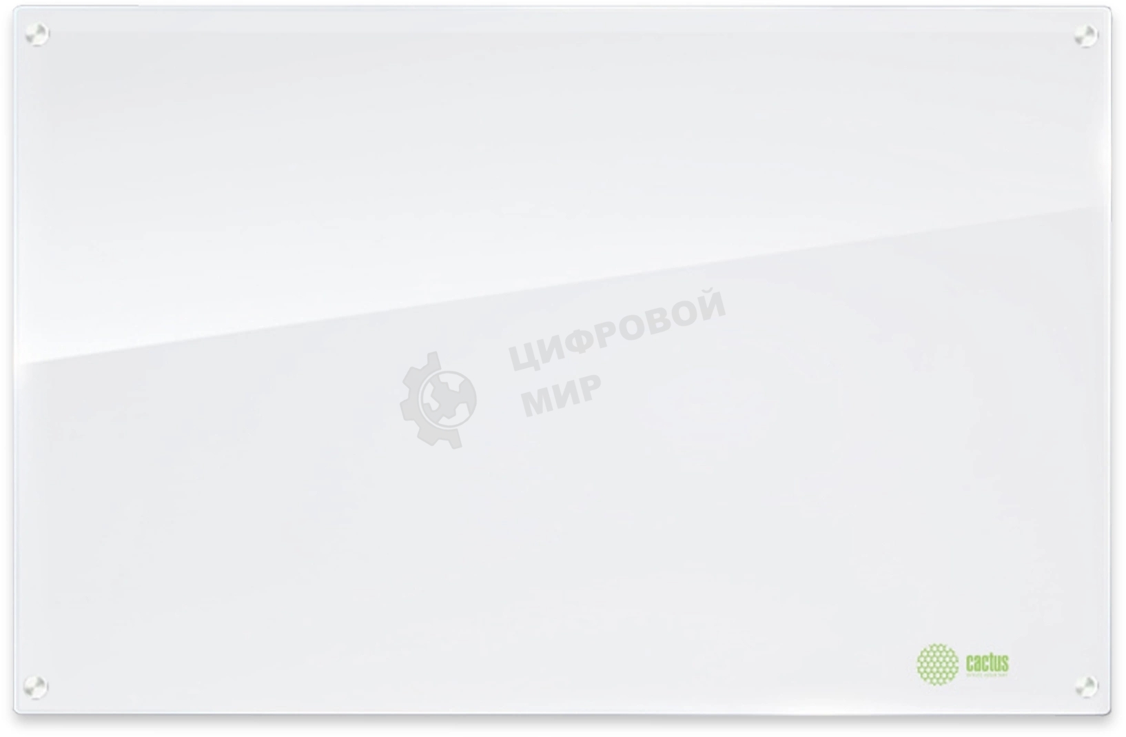 Доска стеклянная Cactus CS-GbD-90X120-UWT-TM Сквозное крепление стеклянная ультра белый 90x120 см стекло крепления