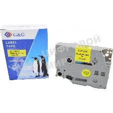 Картридж ленточный G&G GG-TZE631 черный на желтом 12x8 для Brother 1010/1260VP/1830VP/9700PC