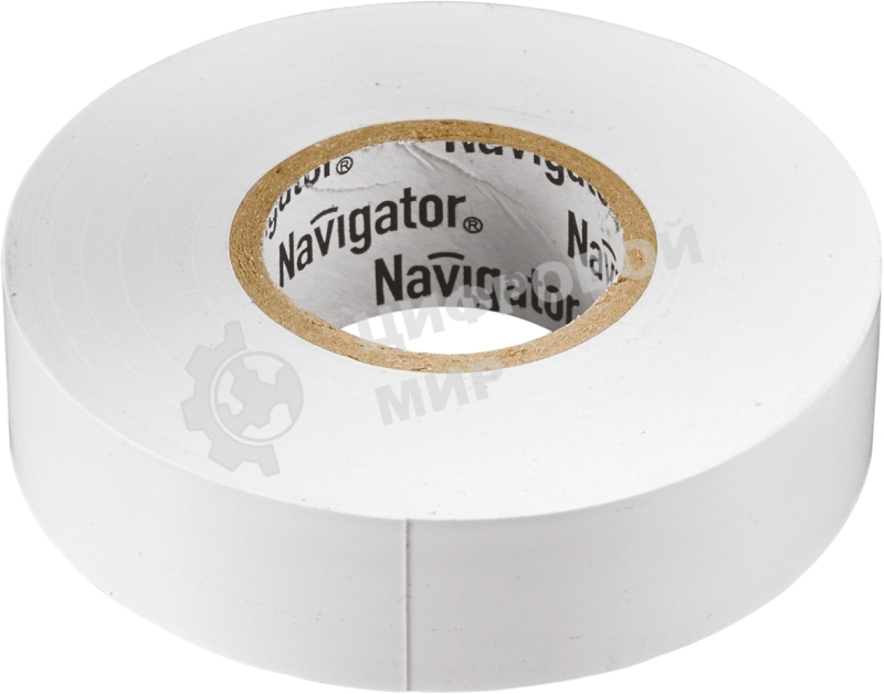 Изолента ПВХ Navigator 19 мм (рул.20м) бел. NIT-A19-20/WH