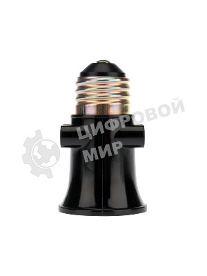 Патрон-розетка Rexant карболитовый Е27 черный с этикеткой