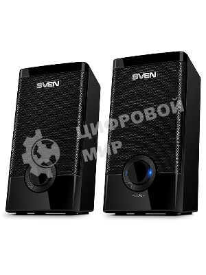 Колонки SVEN 318 черный USB-порт ПК, ноутбука или адаптер 5V DC