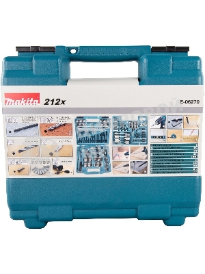 Набор принадлежностей Makita E-06270 212 предметов (жесткий кейс)