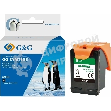 Картридж струйный G&G GG-3YM75AE 653 черный (6мл) для HP DeskJet Plus Ink Advantage 6075/6475