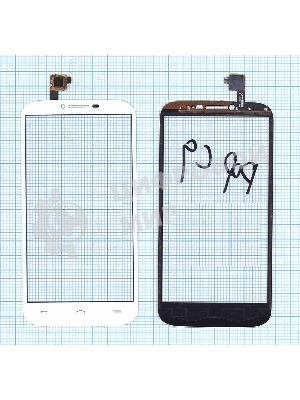 Сенсорное стекло (тачскрин) для Alcatel One Touch Pop C9 7047D, белое