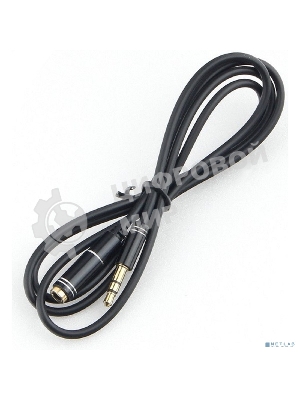 Кабель аудио удлинительный Cablexpert CCAB-02-35MF-1MB. 3.5 Jack (M)/3.5 Jack (F), черный, 1м, блистер
