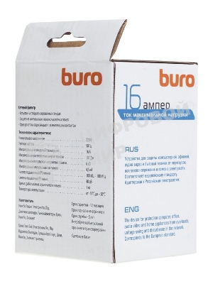 Сетевой фильтр Buro 100SH-W (1 розетка) белый, коробка