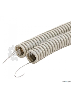 Труба гофрированная ПВХ DKC d20 мм с протяж. сер. (уп. 100 м)