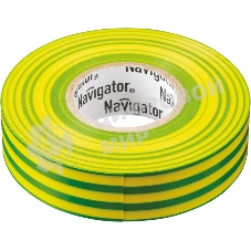 Изолента ПВХ Navigator 15 мм (рул.20м) жел/зел. NIT-B15-20/YG