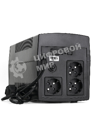 Источник бесперебойного питания Crown CMU-1000X (1000VA/600w; Off-Line; 2 х Euro с резервным питанием и фильтрацией; 12V7AH х 2; Металл)