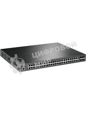 Коммутатор 48-port Gigabit PoE+ L2+ switch, 48 802.3af/at PoE+ ports, 4 Gb SFP slots, 1 RJ-45 + 1Micro-USB console ports, 348W PoE budget