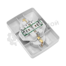 Розетка Kranz 2-ая DEA с/з с/у 16А белый (1/10/100)