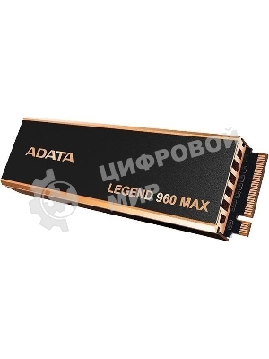 Накопитель SSD ADATA LEGEND 960 MAX, 1Tb, PCIe 4.0 x4, M.2 2280, NVMe, R/W 7400/6000, с радиатором
