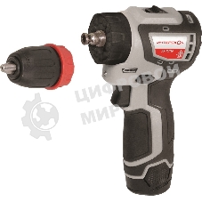 Дрель-шуруповерт ИНТЕРСКОЛ ДА-10/12В 36, 12 В, 2 Ач, 36 Нм, бесщеточный