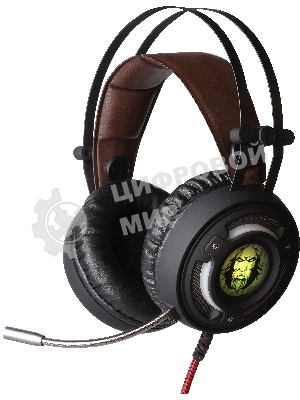 Гарнитура QUMO Atlantis чёрный, проводная, USB, подсветка