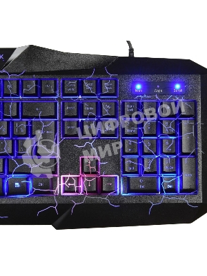 Комплект клавиатура+мышь Oklick HS-HKM100G проводной, USB, 2400 DPI, чёрный