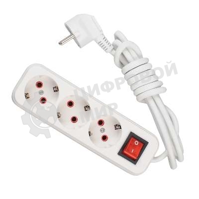 Удлинитель 3х2 м с заземл. 16А IP20 с выкл. Lezard 720-0302-302