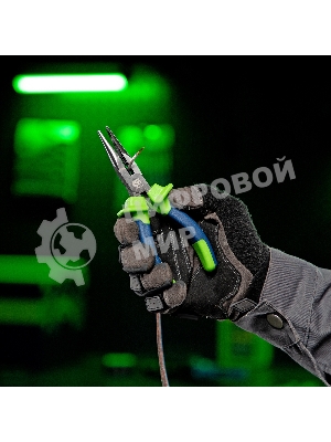 Длинногубцы Сибртех прямые,160 мм, двухкомпонентные рукоятки