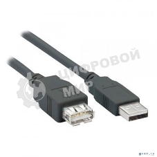 Кабель удлинитель Filum USB 2.0, 1.8 м., серый, разъемы: USB A male-USB A female, пакет. FL-C-U2-AM-AF-1.8M (894169)