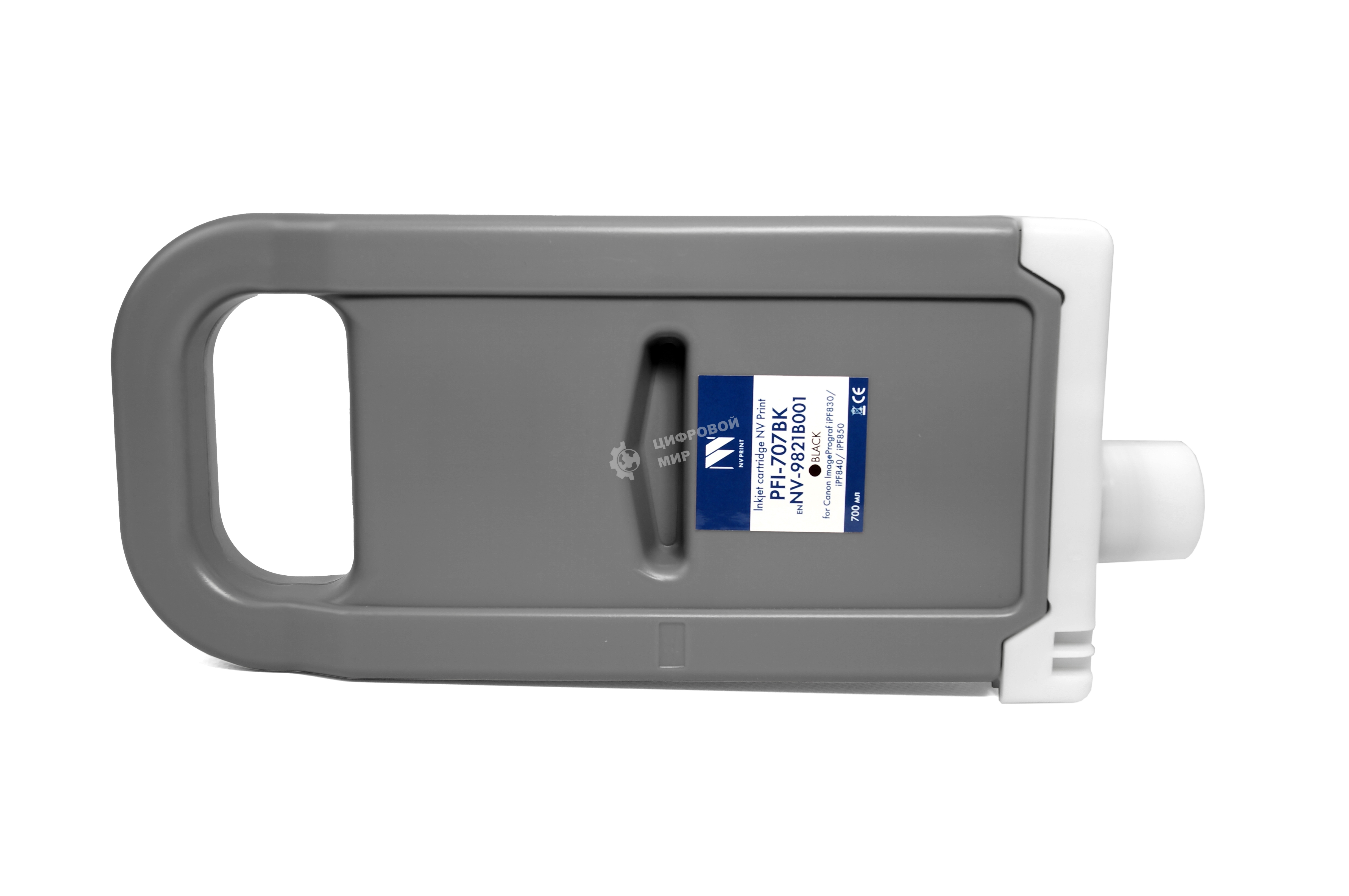 Картридж струйный NVPrint PFI-707BK (NV-9821B001) Black для Canon ImagePrograf iPF830/iPF831/iPF840/iPF841/iPF850/iPF851 (700 мл) совместимый