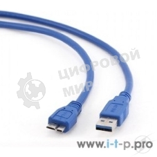 Кабель Gembird/Cablexpert USB 3.0 Pro, AM/microBM 9P, 0.5м, экран, синий