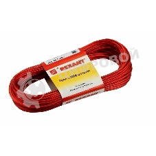 Трос стальной в ПВХ оплетке Rexant d=2,5 мм, красный (моток 20 м)