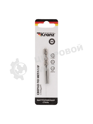 Сверло по металлу Kranz 3,5 мм HSS (2 шт. в упаковке) DIN 338