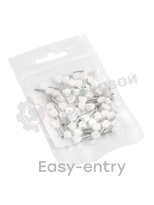 Наконечник штыревой втулочный изол. НШвИ(2) 0.5-8 (уп. 50 шт) EKF nhvi2-0.5-8