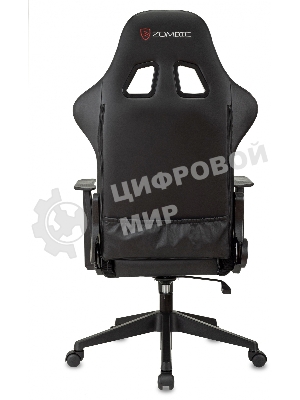 Кресло ZOMBIE GAME RGB черный, экокожа, 120 кг, подголовник, механизм качания