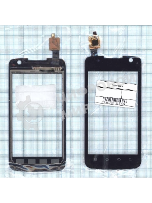 Сенсорное стекло (тачскрин) для Philips Xenium W6350, черное