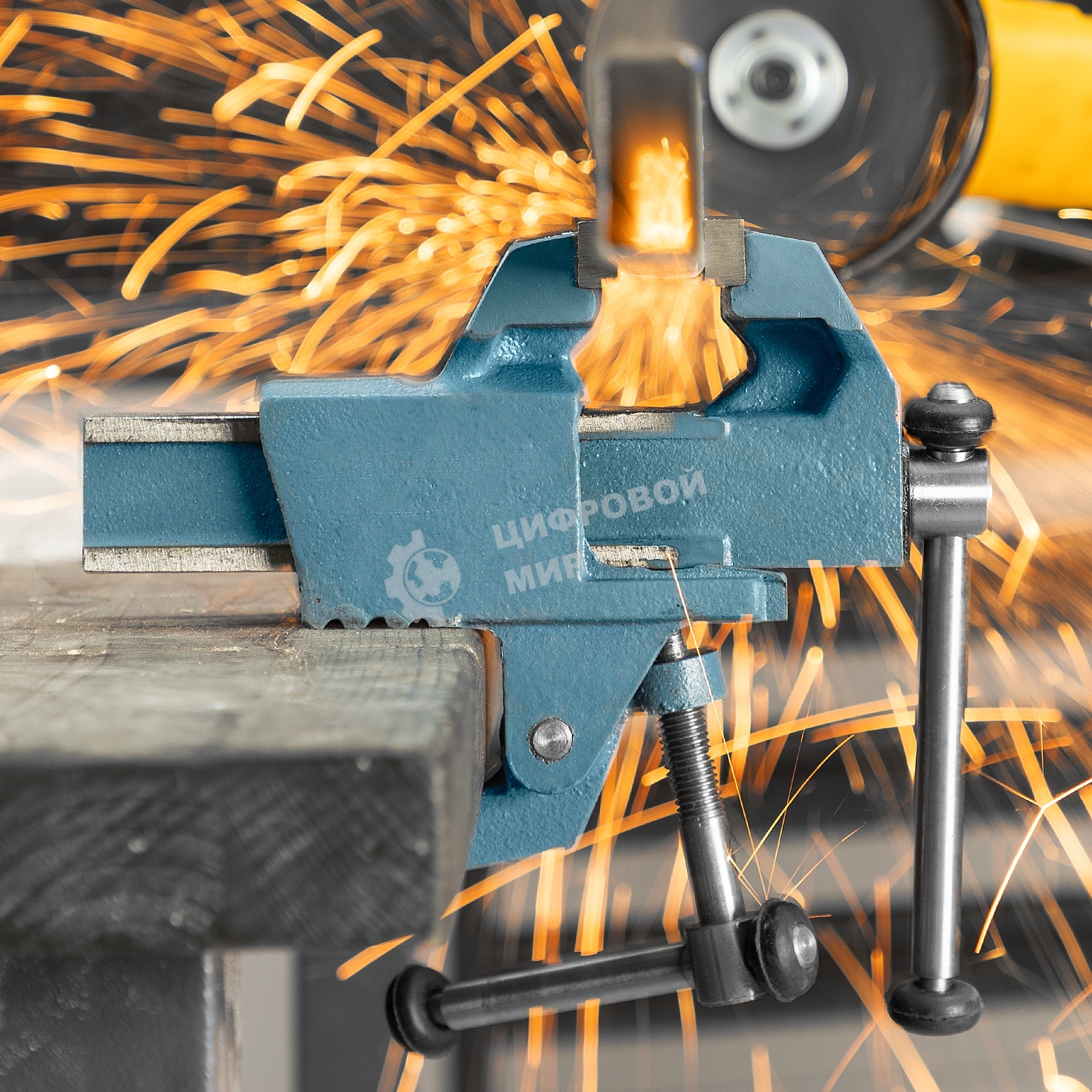 Тиски слесарные, 63 мм, крепление для стола, винтовой зажим (Глазов)