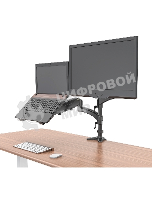 Кронштейн для монитора/ноутбука Cactus CS-VM-LH08-BK черный 13