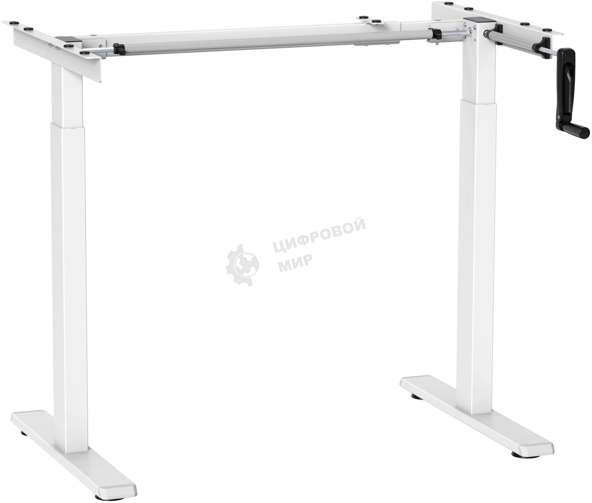 Подстолье Cactus CS-MDF-WT белый черный каркас белый 133x118x60 см