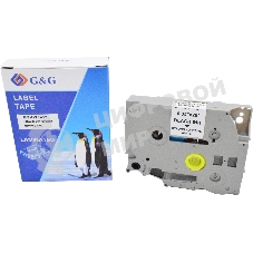 Картридж ленточный G&G GG-TZES221 черный на белом 9x8 для Brother 1010/1280/1280VP/2700VP