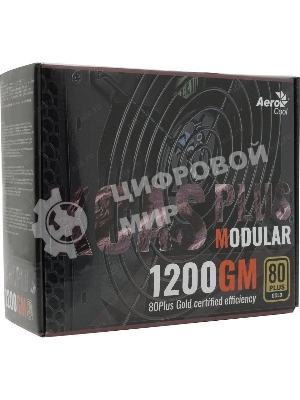 Блок питания Aerocool/Formula 1200W Retail KCAS PLUS 1200GM, 80 PLUS Gold, ATX v2.4, модульный, fan 14cm, 8x PCI-E [6+2-Pin], 10x SATA, 6x MOLEX