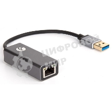 Кабель-переходник USB 3.0 (Am) --> LAN RJ-45 Ethernet 1000 Mbps, Aluminum Shell, VCOM DU312M