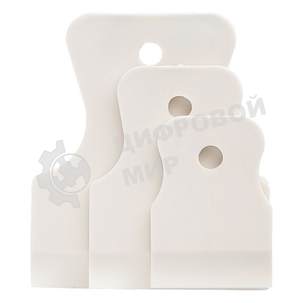 Набор шпателей Сибртех 40-60-80 мм, белая резина, 3 шт.