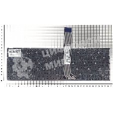 Клавиатура для ноутбука Asus K56 черная без рамки, плоский Enter