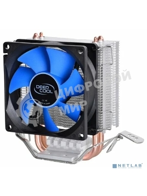 Кулер для процессора DEEPCOOL ICE EDGE MINI FS V2.0 синий, 80 мм, алюминий/медь, 2200 об/мин, 24.7 дБ, 3 pin, 100 Вт, 112 мм