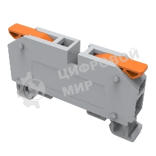 Клемма СМК Rexant 222-621D проходная 1-полюсная на DIN-рейку (1-6 мм²) серый (60 шт/уп)