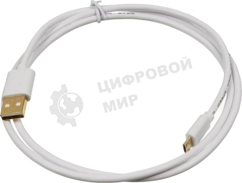 Кабель USB2.0 2A Square USB A (m)/micro USB B (m) 1м позолоченные контакты