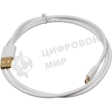 Кабель USB2.0 2A Square USB A (m)/micro USB B (m) 1м позолоченные контакты