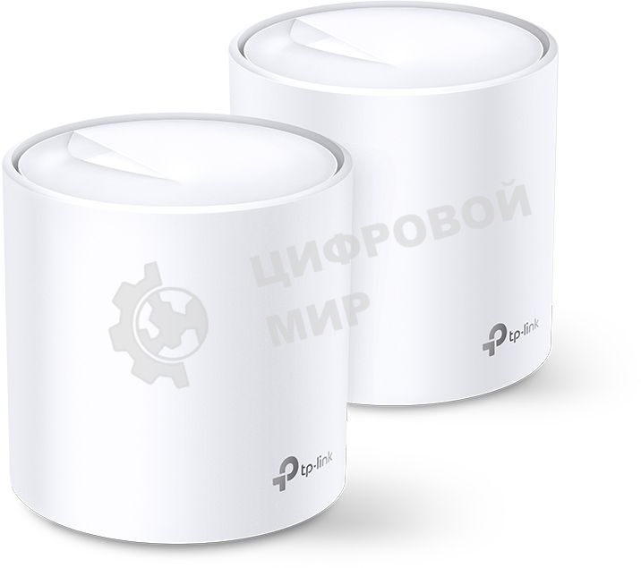 Система TP-Link Mesh AX3000 Whole Home Wi-Fi System, Wi-Fi 6, 2402Mbps (4 streams) at 5GHz and 574Mbps (2 streams) at 2.4GHz, 2 Gigabit ports of each unit, support OFDMA, MU-MIMO, 802.11k/v/r seamless roaming, support WPA3, HomecareTM system, easy setup and manageme