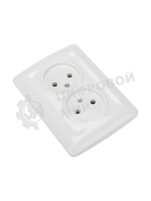 Розетка Kranz 2-ая DEA б/з с/у 10А белый (1/10/120)