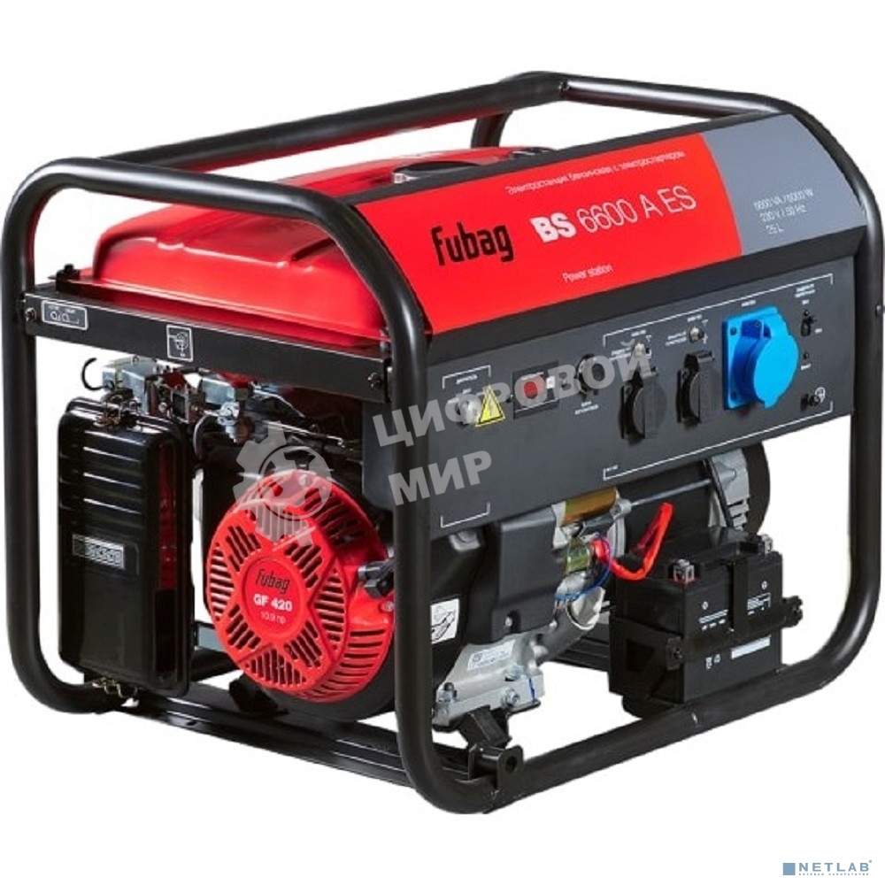 Электрогенератор бензиновый FUBAG BS 6600 A ES, 6 кВт, 78 дБ, 89 кг