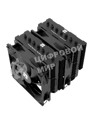 Кулер для процессора Thermalright Phantom Spirit 120 SE черный (4-pin PWM, 154mm, Ni/Cu, 7x6mm, 2x120мм, 66.17CFM, 25.6dBA, 1500RPM, S: 1200, 1700, 1851, 115X, AM4, AM5, silver, black)