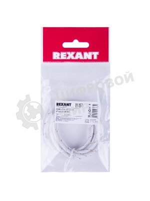 Аудиокабель AUX Rexant 3.5 мм в тканевой оплетке 1 м белый