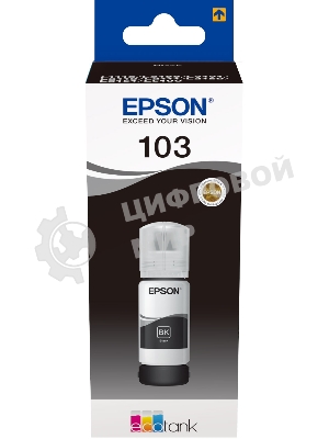Чернила Epson 103BK C13T00S14A черный (65 мл) для Epson L3100/3110/3150
