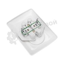 Розетка Kranz 2-ая DEA б/з с/у 10А белый (1/10/120)